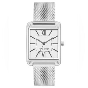 Nine West Rectangular Case Mesh Bracelet Watch